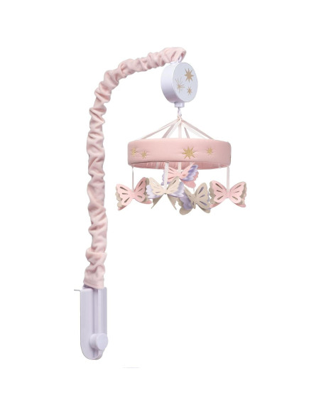 Móvil Musical para Cuna Lambs & Ivy Mariposas Rosa 21.6x68.6cm