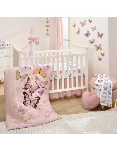 Móvil Musical para Cuna Lambs & Ivy Mariposas Rosa 21.6x68.6cm