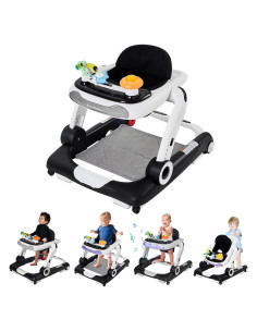 Andador Musical y de Luces para Bebés 5 en 1 - Negro