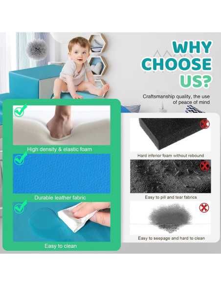 Bloques de Escalada de Espuma Sumbababy 4 Piezas con Túnel