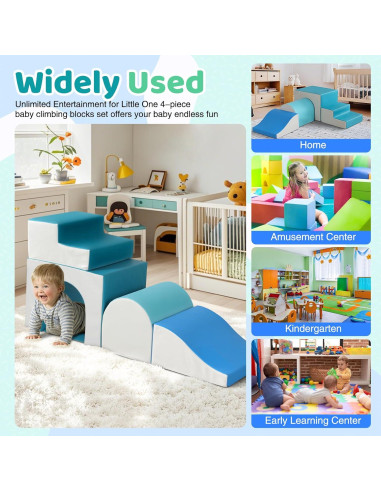 Bloques de Escalada de Espuma Sumbababy 4 Piezas con Túnel