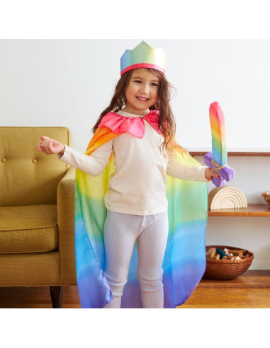 Capa Arcoíris Sarah's Silks para Niños 3 a 8 Años - Seda Pura