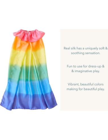 Capa Arcoíris Sarah's Silks para Niños 3 a 8 Años - Seda Pura