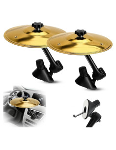 Platillo de Choque para Auto Mini Oro - Gadget Musical para Vehículos