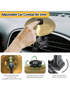 Platillo de Tambor para Coche - Mini Platillo Oro Ajustable 2