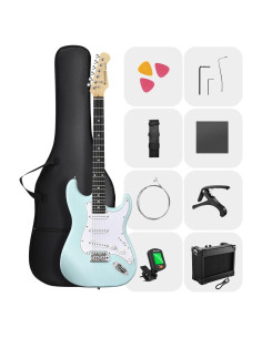 Guitarra Eléctrica Donner DST-80 Verde Surf 39" Kit Completo