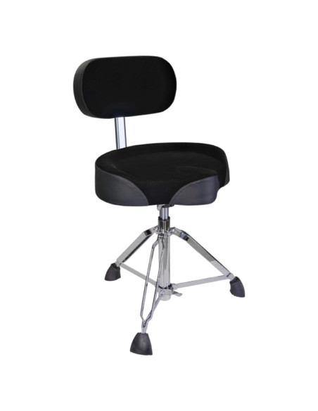 Taburete de Batería GIOCO Ajustable con Respaldo 64.8 cm