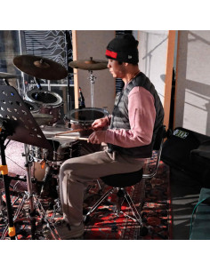 Taburete de Batería GIOCO Ajustable con Respaldo 64.8 cm 2