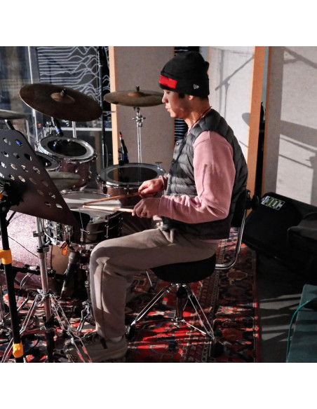 Taburete de Batería GIOCO Ajustable con Respaldo 64.8 cm