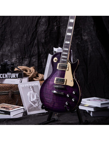 Guitarra Eléctrica Grote LPYS-006 Cuerpo Sólido 3.39 kg Púrpura