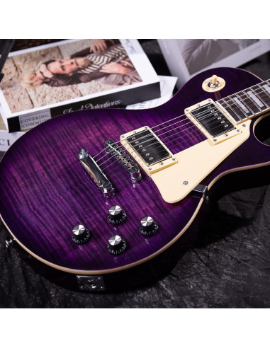 Guitarra Eléctrica Grote LPYS-006 Cuerpo Sólido 3.39 kg Púrpura