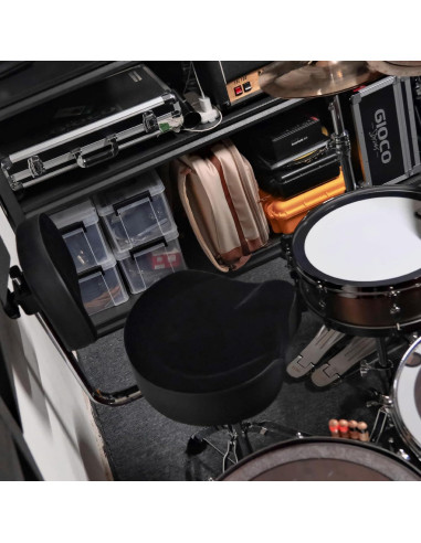 Taburete de Batería GIOCO Ajustable con Respaldo 64.8 cm
