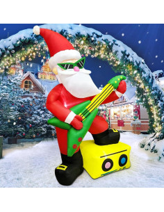 Decoración Inflable Navidad KOOY Santa Guitarrista 1.06kg 2