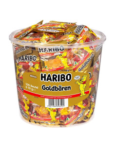 Ositos de Oro Haribo 980g - 100 Bolsitas Mini Gummy