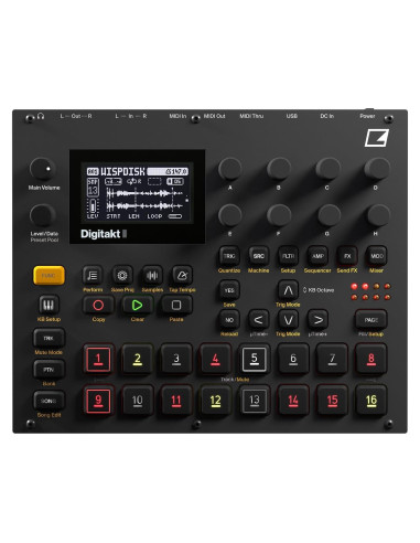 Muestreador Elektron Digitakt II 16 Pistas Estéreo Negro