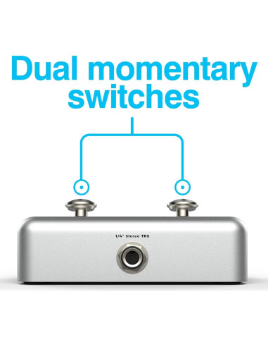 Pedal de Pie Doble Plus BeatBuddy 6.35mm Ergonómico