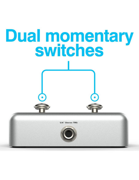 Pedal de Pie Doble Plus BeatBuddy 6.35mm Ergonómico