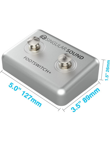 Pedal de Pie Doble Plus BeatBuddy 6.35mm Ergonómico