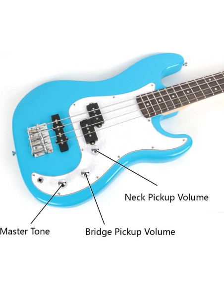 Guitarra Eléctrica Bajo Fojill 4 Cuerdas Completo Amplificador 10W