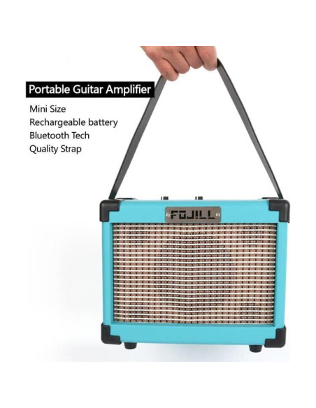 Guitarra Eléctrica Bajo Fojill 4 Cuerdas Completo Amplificador 10W