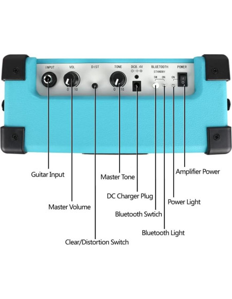 Guitarra Eléctrica Bajo Fojill 4 Cuerdas Completo Amplificador 10W