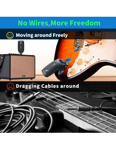 Sistema Inalámbrico de Guitarra WENTELMUSIC A9 2.4GHz Recargable 2
