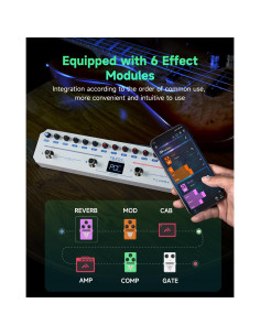 Pedal de Efectos para Bajo FLAMMA FB200 con 40 Presets 2