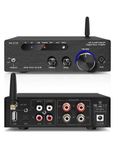 Amplificador de Audio Beffkkip 100W x2 Bluetooth 5.0 Hi-Fi 2