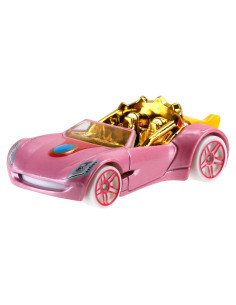Coche Hot Wheels Princesa Peach Mario Bros 1:64 13.97cm
