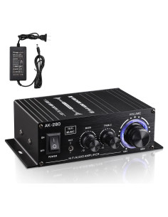 Amplificador de Potencia Facmogu AK280 200W 2.0 CH con Control de Graves