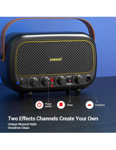 Mini Amplificador de Guitarra Eléctrica 5W Bluetooth Portátil 2