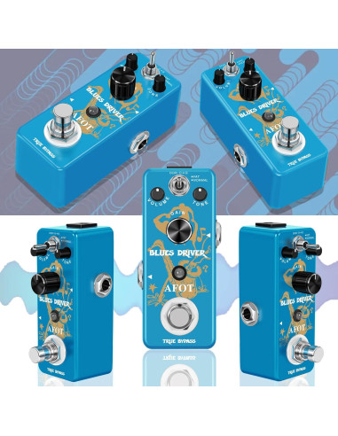 Pedal de Guitarra Overdrive AFOT Blues Driver Analógico 9V