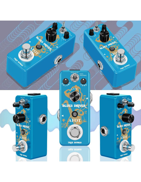 Pedal de Guitarra Overdrive AFOT Blues Driver Analógico 9V