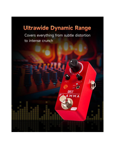 Pedal de Distorsión FLAMMA FC06 para Guitarra Eléctrica Mini