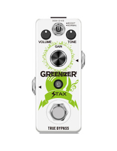 Pedal de Overdrive Analógico STAX Greenizer 9V Efecto Vintage 2
