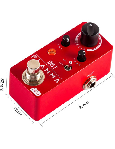 Pedal de Distorsión FLAMMA FC06 para Guitarra Eléctrica Mini