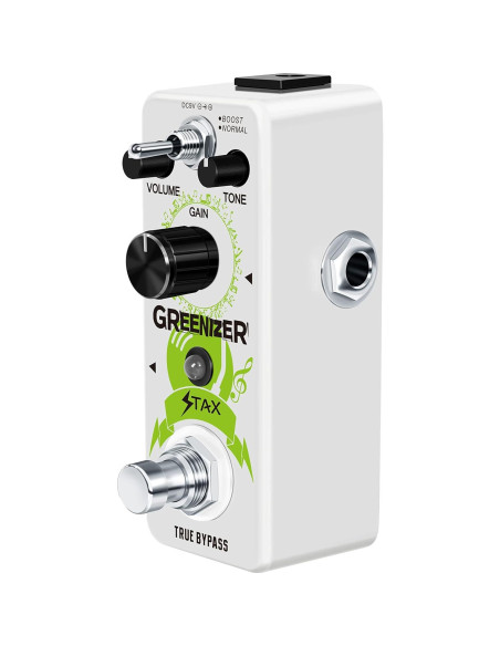 Pedal de Overdrive Analógico STAX Greenizer 9V Efecto Vintage