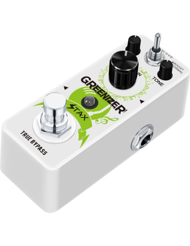 Pedal de Overdrive Analógico STAX Greenizer 9V Efecto Vintage