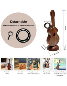 Soporte para Púa de Guitarra con Llavero y 7 Púas - Regalo Musical 2