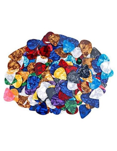 AUGSHY 300 Púas de Guitarra Celuloide - Grosor Delgado, Medio y Pesado