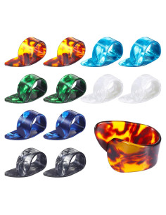 Puas de Pulgar de Guitarra Celuloide 12 Piezas con Caja