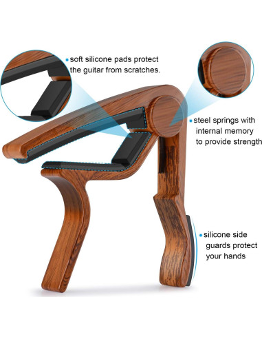 Kit Afinador y Capo de Guitarra MOREYES con Púas 0.71mm