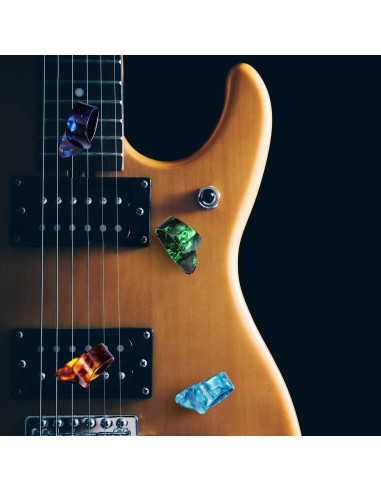 Puas de Pulgar de Guitarra Celuloide 12 Piezas con Caja