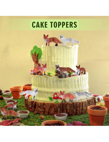 Set de 12 Figuras de Zorro Aoriher - Animales Realistas