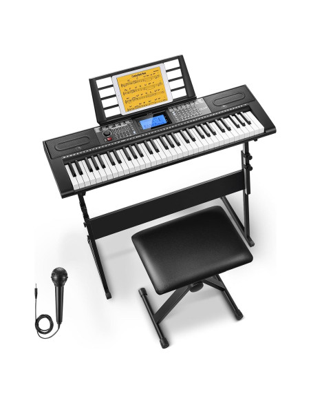 Piano Eléctrico Donner DEK-610S 61 Teclas con Kit Completo
