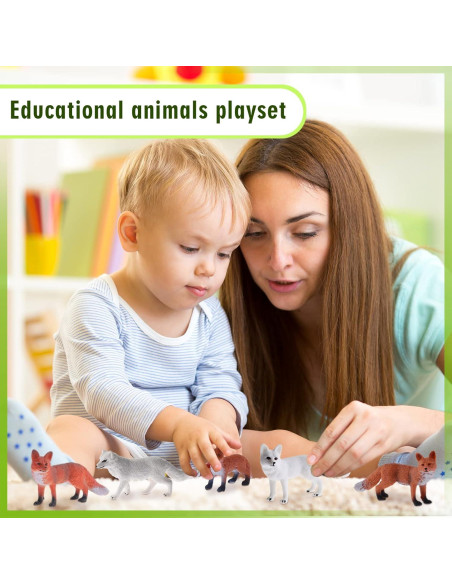 Set de 12 Figuras de Zorro Aoriher - Animales Realistas