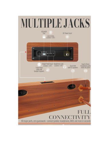 Piano Digital AKLOT AUR-LS01 88 Teclas con Pantalla Táctil