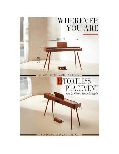 Piano Digital AKLOT AUR-LS01 88 Teclas con Pantalla Táctil