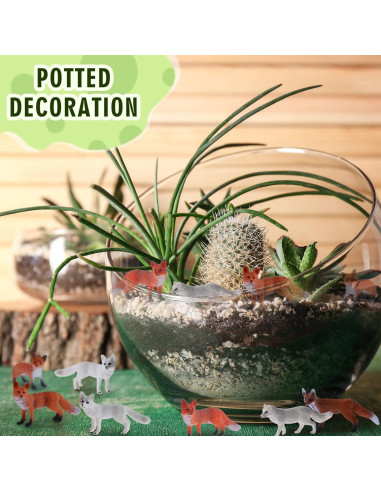 Set de 12 Figuras de Zorro Aoriher - Animales Realistas