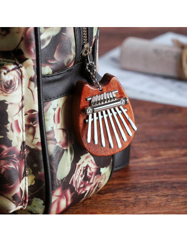 Mini Kalimba de Pulgar MIFOGE 8 Teclas Madera con Lanyard